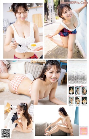 A woman in a white bra posing for the camera.